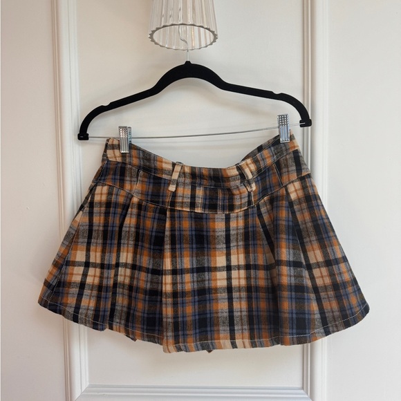 free people serena plaid skort - Picture 3 of 4